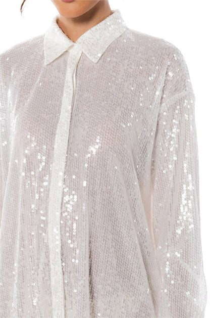 ALL I DO IS SHINE SEQUIN MINI DRESS