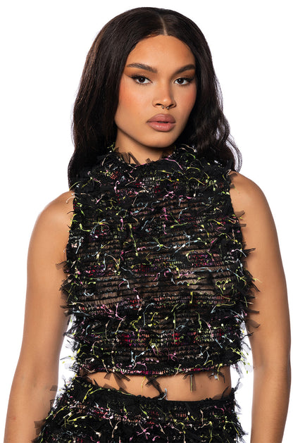ALL OF THE FASCINATION MULTI COLOR SLEEVELESS TOP