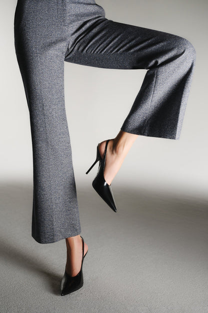 Larroudé x Altuzarra Pump In Black Patent Leather